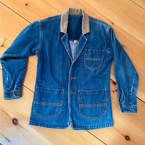 Vintage 90s LL Bean Denim Chore Coat
